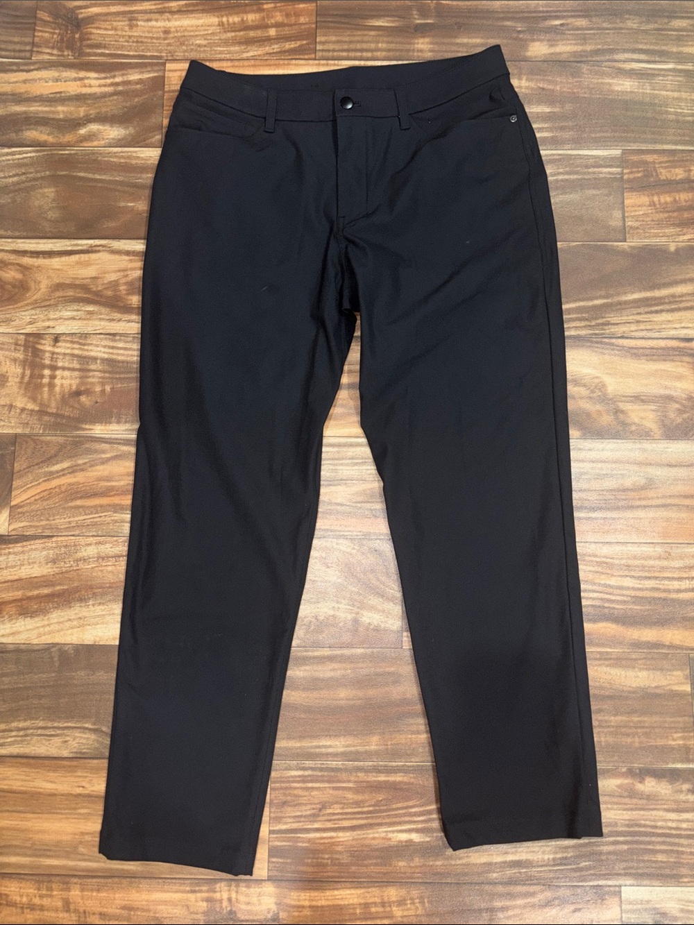 Lululemon ABCMen's Black Straight-Leg Dress Trousers